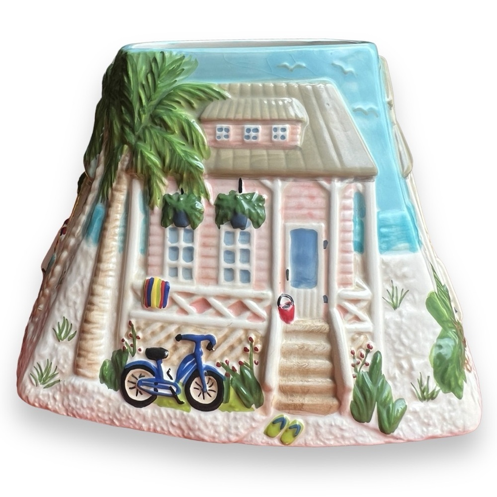 Yankee Candle Large Ceramic Candle Shade Beach Surfer Oceanside Coastal Seaside